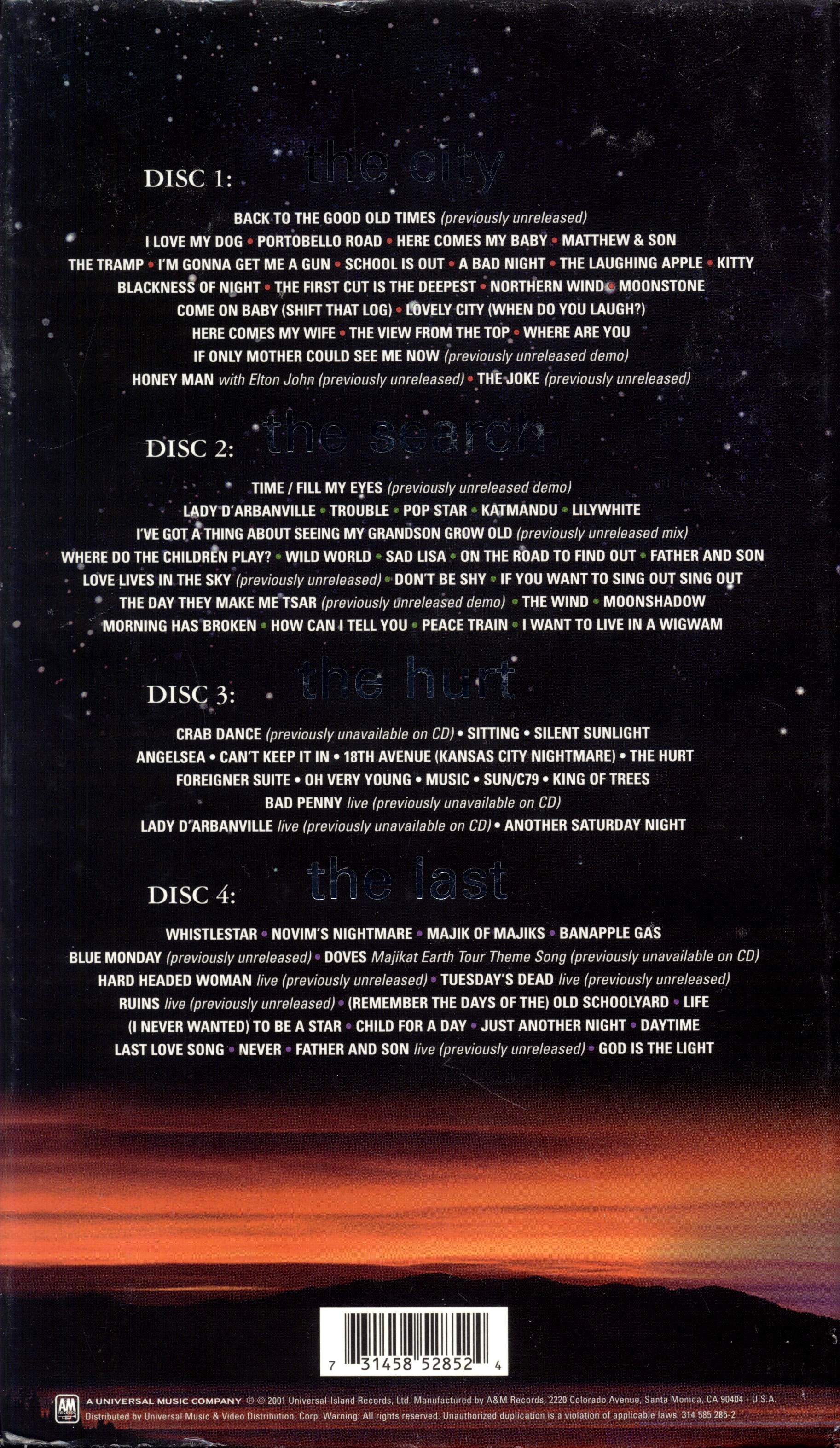 Cat Stevens  The Boxset : Boxcover P1